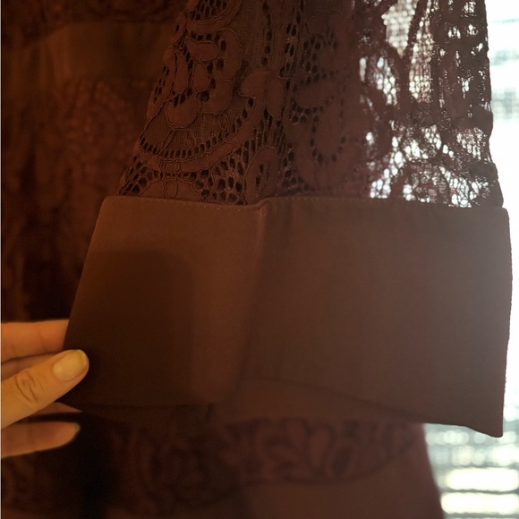 Blu Spero Maroon Lace Romper - Picture 7 of 9